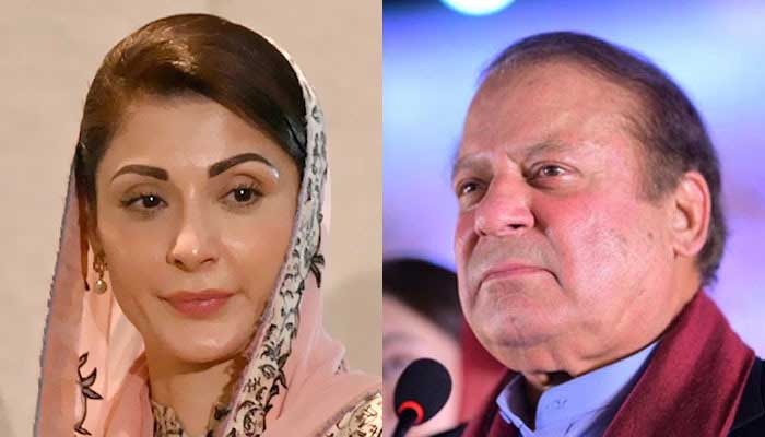PML-N leader Maryam Nawaz (left) and party supremo Nawaz Sharif. — AFP/X/pmln_org/File