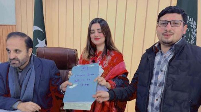 Sundal Khattak joins politics by filing nomination papers for upcoming polls