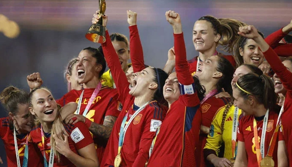 Spanish players celebrate their first Womens World Cup. — Reuters/File