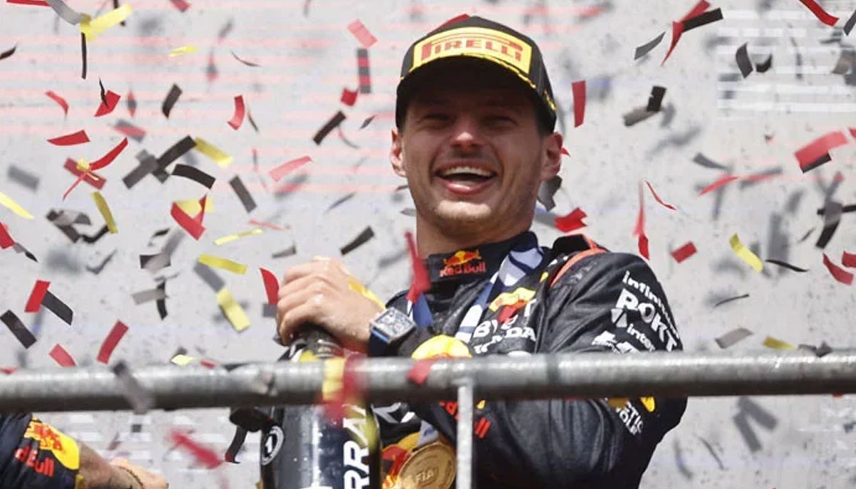 Max Verstappen celebrates after winning a race. — Reuters/File