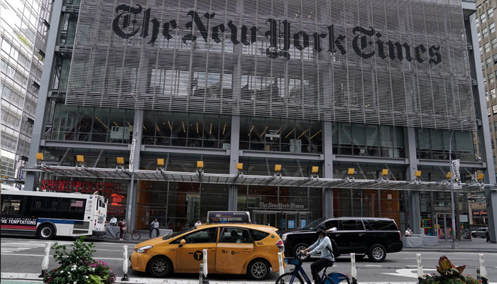 The New York Times office is pictured in New York City, September 28, 2020. — Reuters