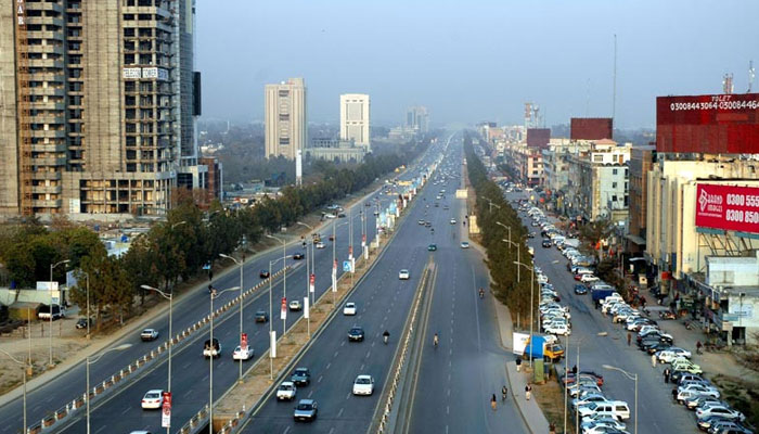 A general view of a busy street along a commercial area in Islamabad. — CDA website/File