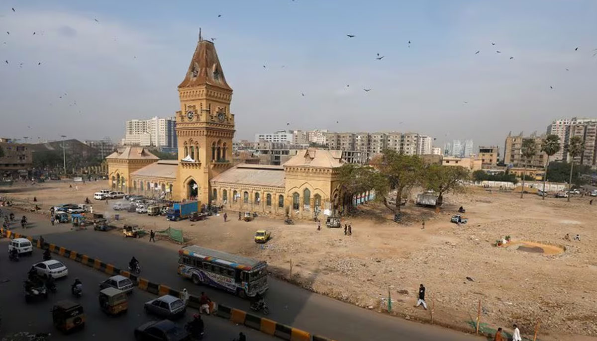 General view of the British era Empress Market building is seen after the removal of surrounding encroachments on the order of Supreme Court in Karachi, Pakistan January 30, 2019. — AFP