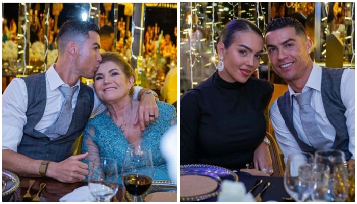 Cristiano Ronaldo with his mother Maria Dolores (left) and his partner Georgina Rodriguez. — Instagramcristiano