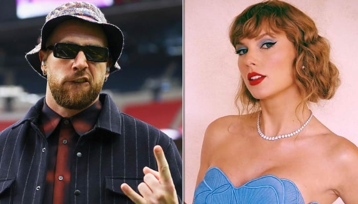 Photo: Taylor Swift is seen getting cozy with Travis Kelce in viral photo