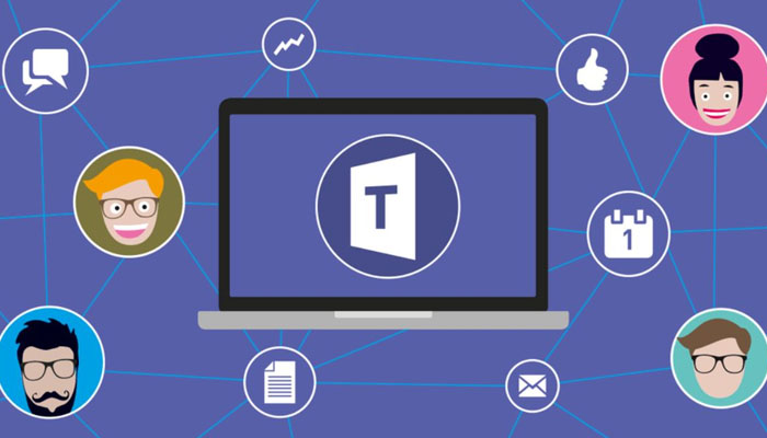 An illustration depicting the features of Microsoft Teams. — Microsoft Teams