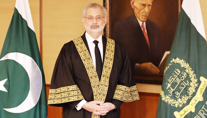 Chief Justice of Pakistan (CJP) Qazi Faez Isa. — Supreme Court website