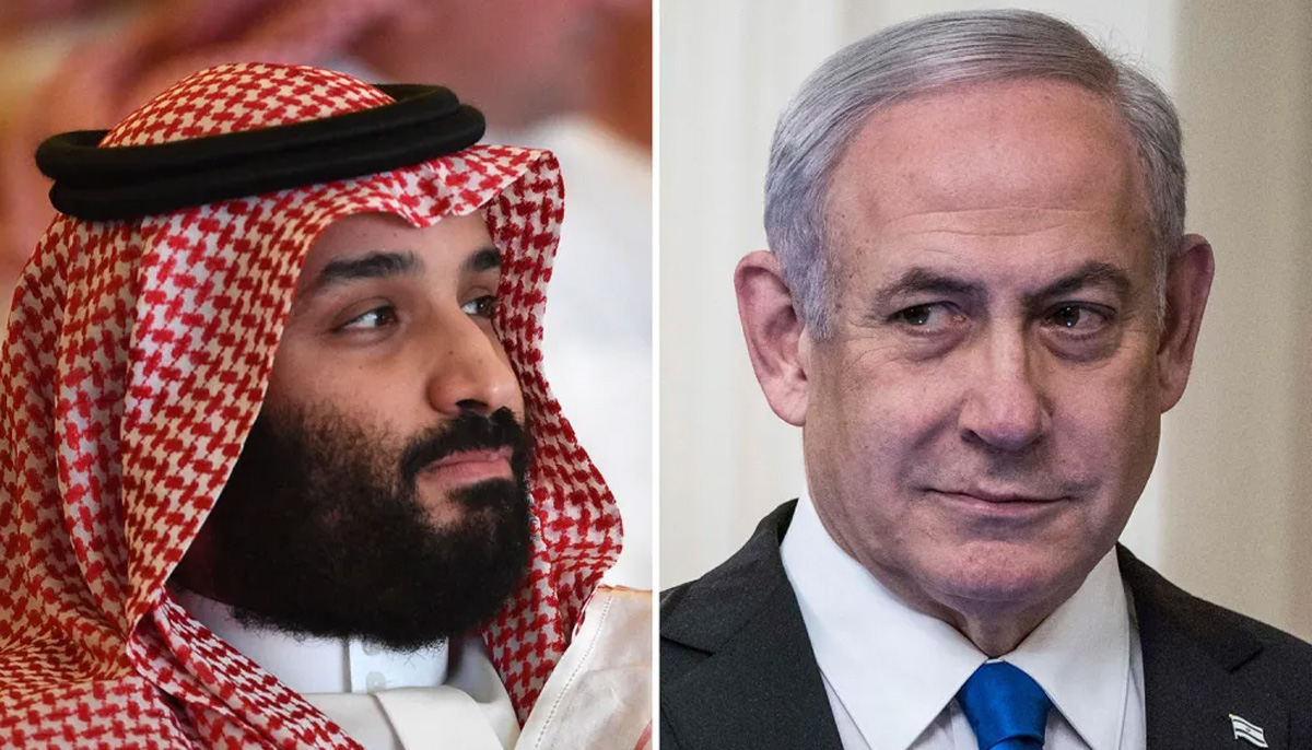 Saudi Arabia’s Crown Prince Mohammed bin Salman (left) and Israels Prime Minister Benjamin Netanyahu. — AFP