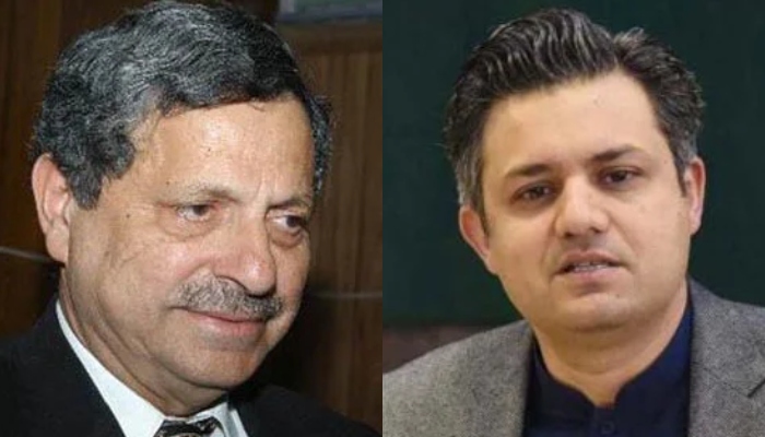 PTI leaders Hamid Khan (Left) and Hammad Azhar. — PTI/APP/File