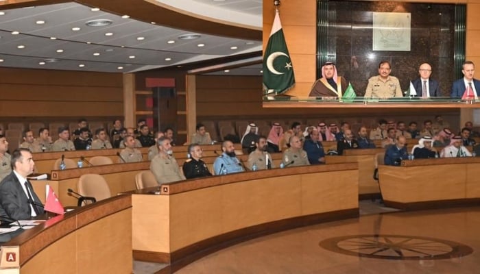 Pakistan, KSA and Turkiye Trilateral Defence Collaboration officials are meeting on January 8, 2024, at the General Headquarters (GHQ) in Rawalpindi. —ISPR
