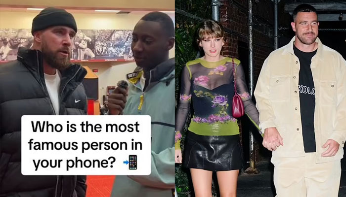 Travis Kelce was asked by the Chiefs who the most famous name in his phonebook is.—Daily Mail