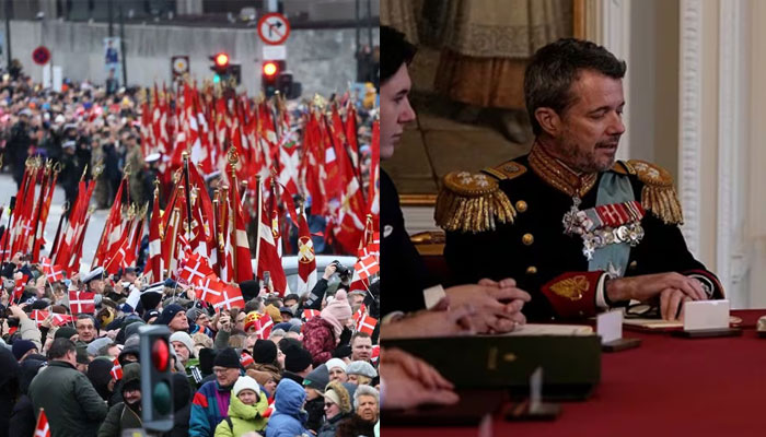 Former Danish Queen Margrethe departs after signing her abdication on the day her elder son, Crown Prince Frederik in Copenhagen, Denmark (L) and Crown Prince Frederik, ascends the throne as King Frederik X in Copenhagen, Denmark, January 14, 2024. —Reuters