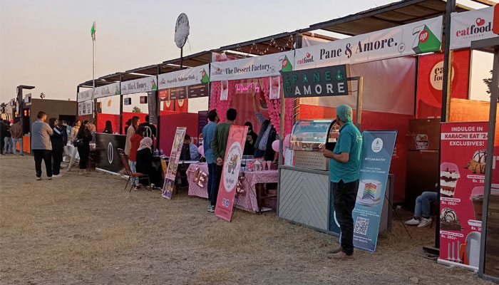 A range of stalls set up for various home-based food businesses at Karachi Eat 2024. — Reporter