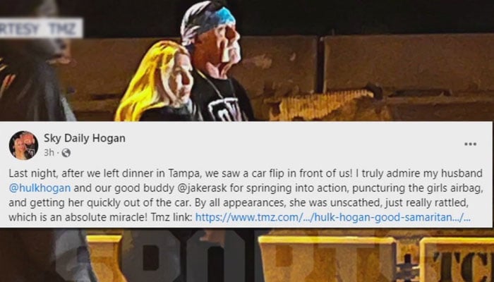 Hulk Hogans wife Sky Daily Hogan posted about the incident on social media.—TMZ/Facebook@SkyDailyHogan