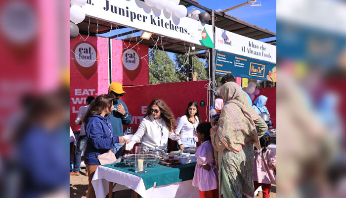 The owner of Juniper Kitchens deals with customers at her stall. — Facebook/Karachi Eat Festival
