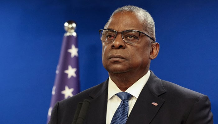 US Secretary of Defense Lloyd Austin looks on during a press conference at Israels Ministry of Defense in Tel Aviv, Israel on December 18, 2023. — Reuters