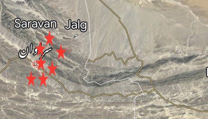 The area where Pakistan conducted retaliatory strikes in Iran. — Geo News