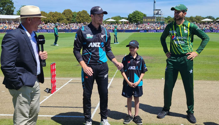 The toss is taking place between the captains of Pakistan and New Zealand on Jan 21, 2024. —x/jkjournalist