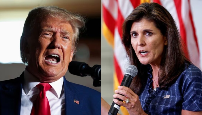 This combination of images shows former US president Donald Trump and former South Carolina governor Nikki Haley. — Reuters/Files