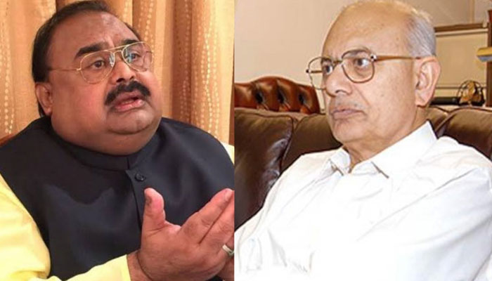 Muttahida Qaumi Movement (MQM) leader and founder Altaf Hussain (left) and former MQM Rabita Committee member Tariq Mir. — Photo via author