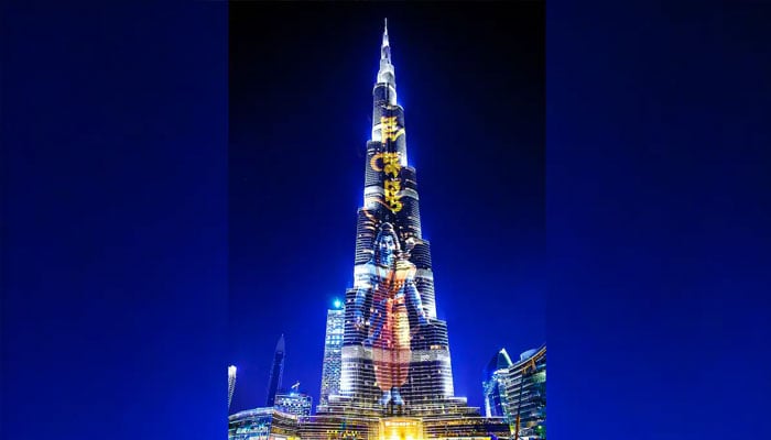 The fake image of Burj Khalifa going viral.—XAtheist_Krishna