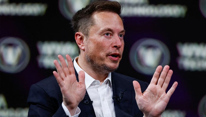 Elon Musk, Chief Executive Officer of SpaceX and Tesla and owner of Twitter, gestures as he attends the Viva Technology conference dedicated to innovation and startups at the Porte de Versailles exhibition centre in Paris, France, June 16, 2023. —Reuters