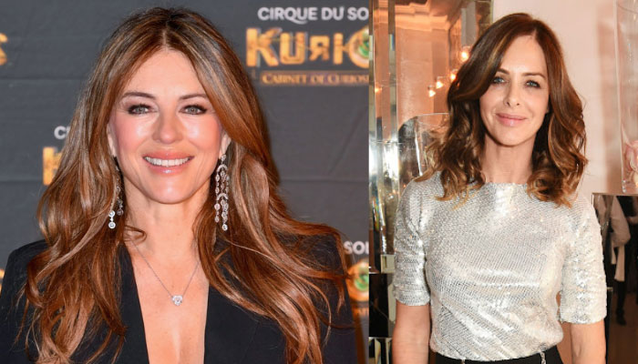 Elizabeth Hurley and Trinny Wood enjoy a fancy dinner night in Mayfair
