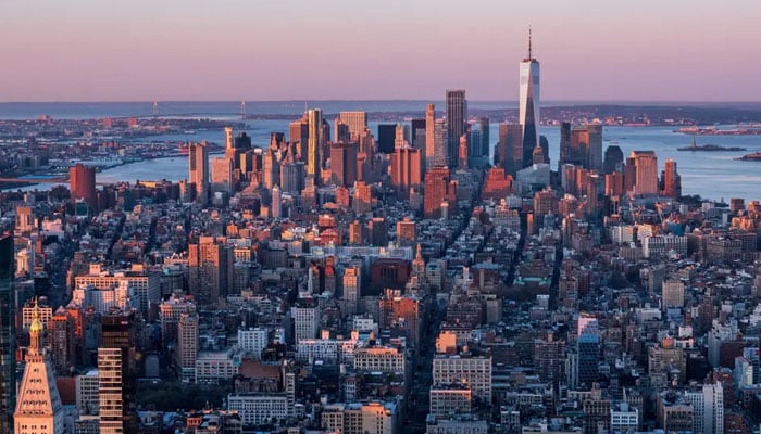 The Manhattan skyline from the 86th floor observatory of the Empire State Building. — AFP/File
