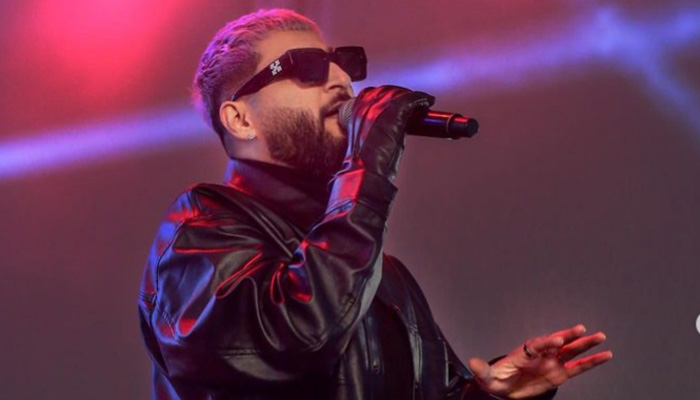 Pakistani rap star Bilal Saeed sings at a concert in this undated image. — Instagram/bilalsaeed_music