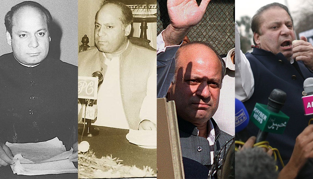 Nawaz Sharif in 1991, 1993, 1999, and 2013. — Agencies