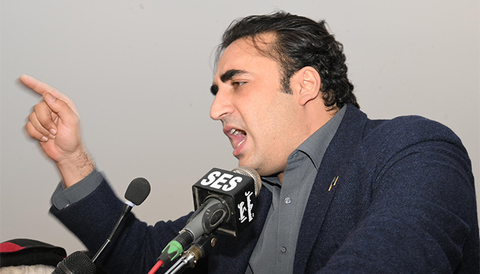 PPP Chairman Bilawal Bhutto-Zardari addresses the election rally in Peshawar’s Hayatabad on January 27, 2024. — X/@BBhuttoZardari