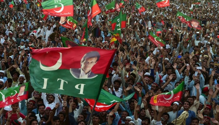 Supporters of founder of the Pakistan Tehreek-i-Insaf (PTI) Imran Khan attend an election campaign rally by Khan in Charsadda district, in the Khyber Pakhtunkhwa. —AFP/File