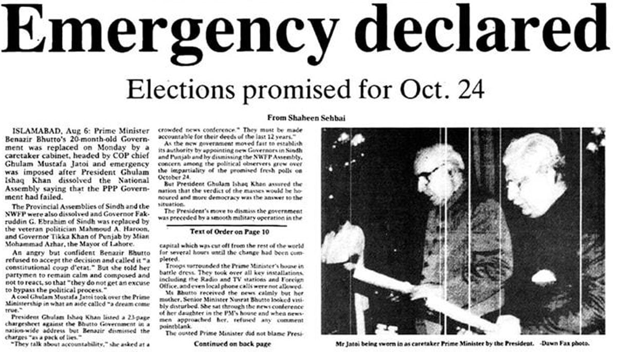 Elections 1990: Benazir out, Nawaz in — with President Ishaqs aegis