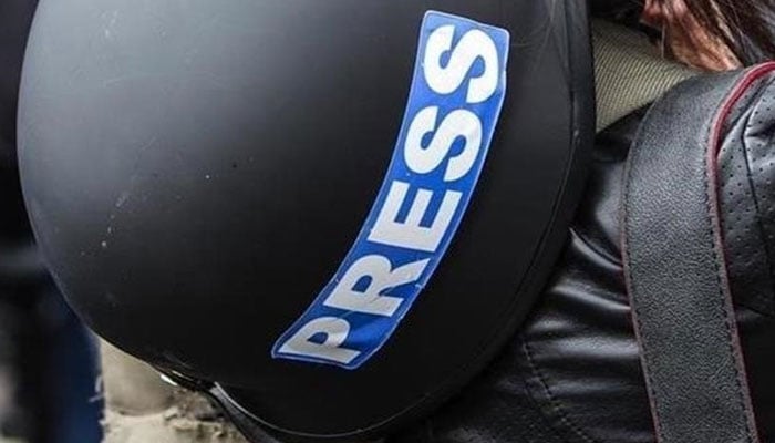 A representational image of a press helmet. — Anadolu Agency