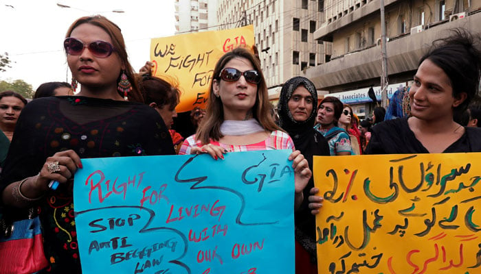 Transpersons hold a rally in Karachi. — Reuters/File