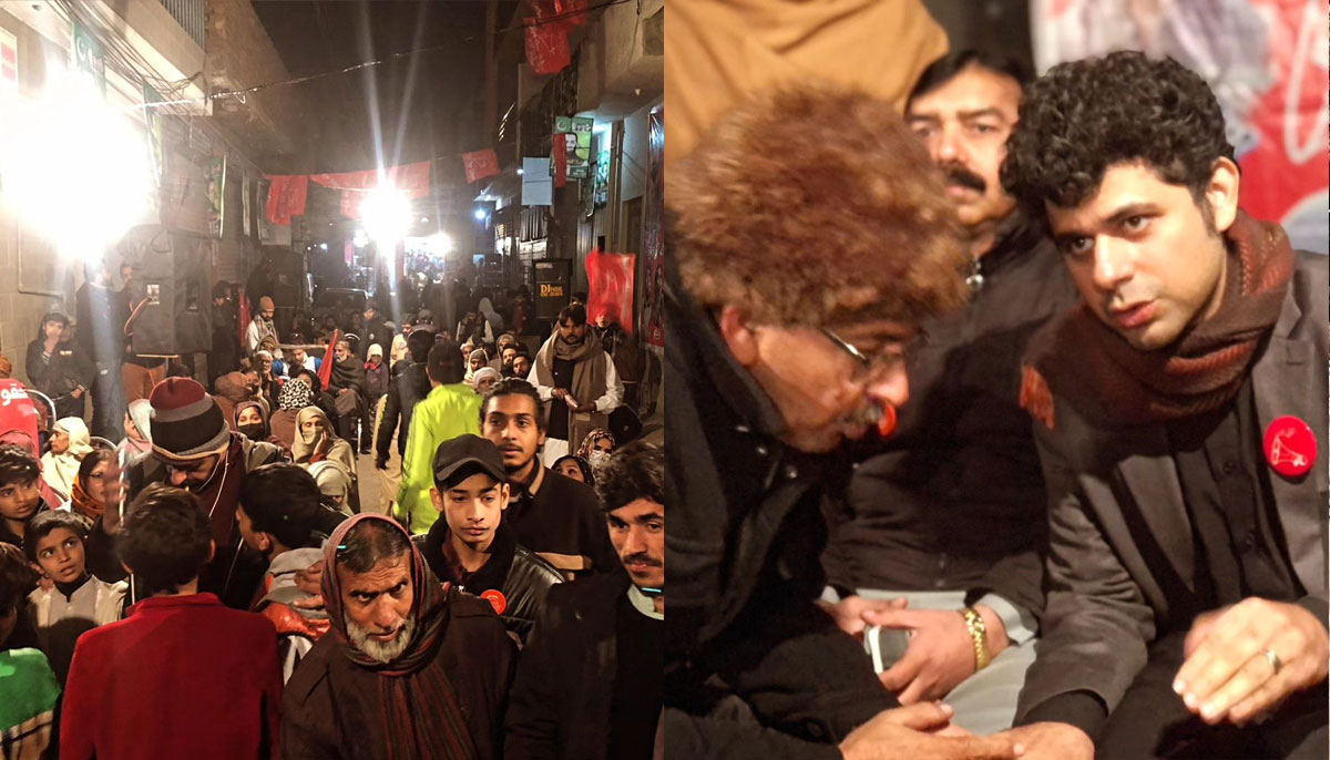 A corner meeting of HKP (L) and Ammar Ali Jan meets with an elderly citizen (R) in these undated photos.—Instagram@ammarjan43