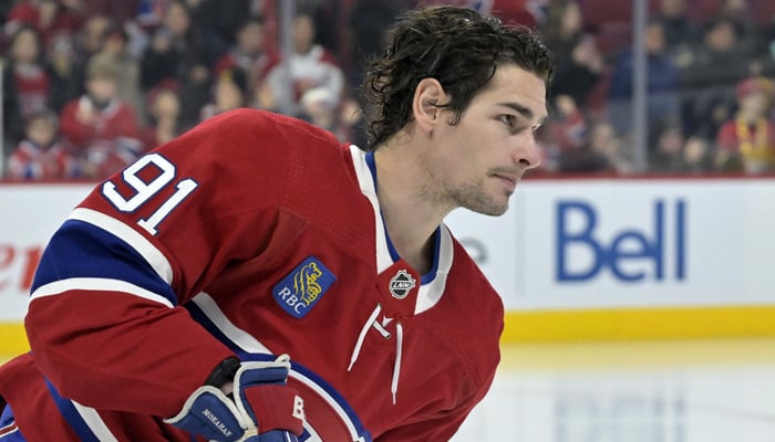 Montreal Canadiens forward Sean Monahan (91) skates. — Reuters