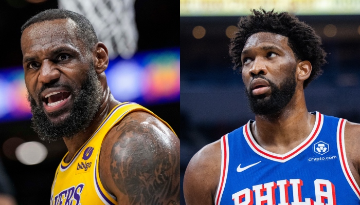 This combination of images shows Los Angeles Lakers power forward LeBron James (left) and Philadelphia 76ers centre Joel Embiid. — Reuters/File