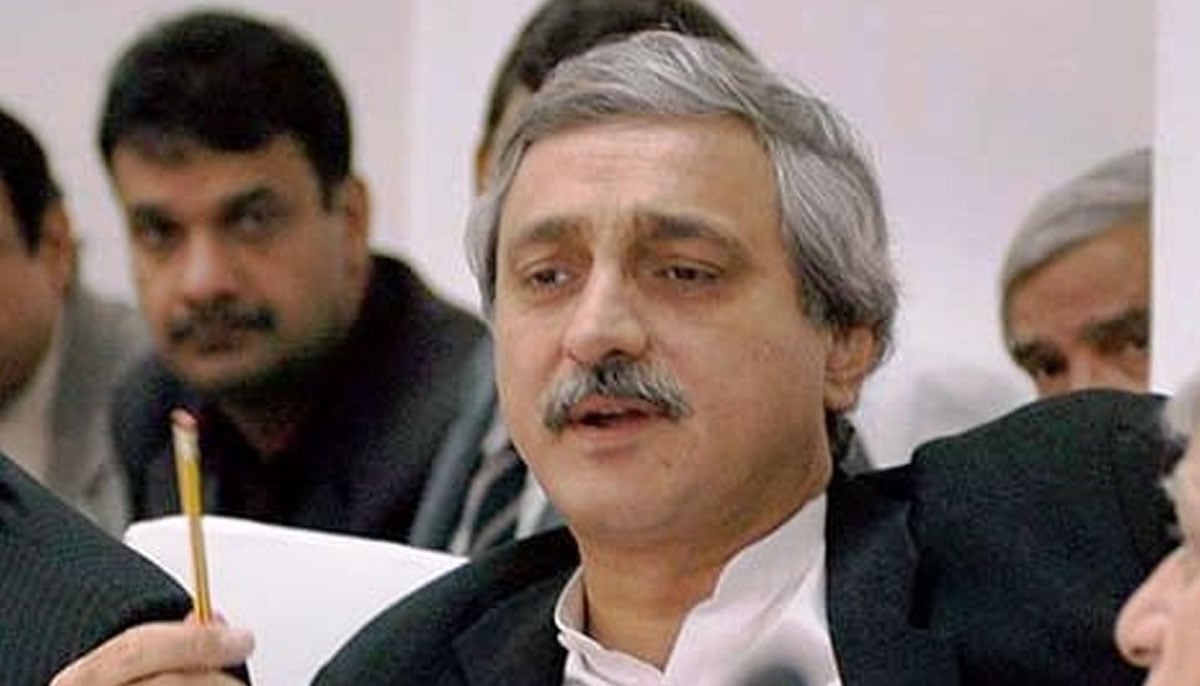 Jahangir Tareen speaks during a press conference in this undated picture. — AFP