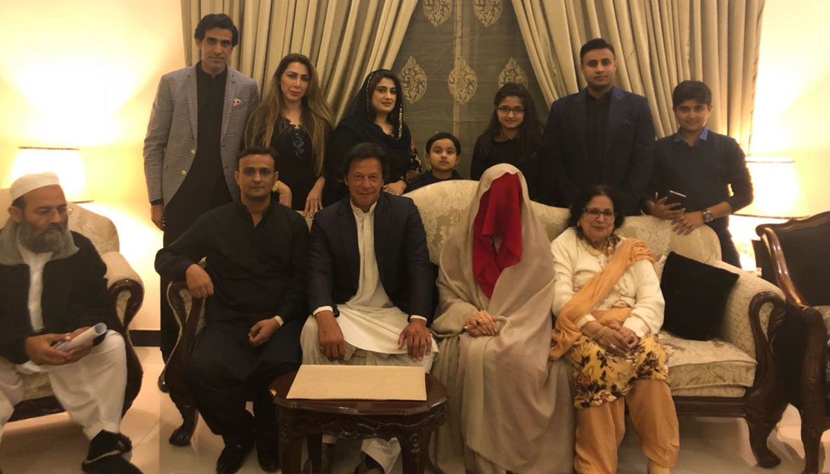 Imran and Bushras nikkah ceremony in Lahore. ─X@PTIofficial