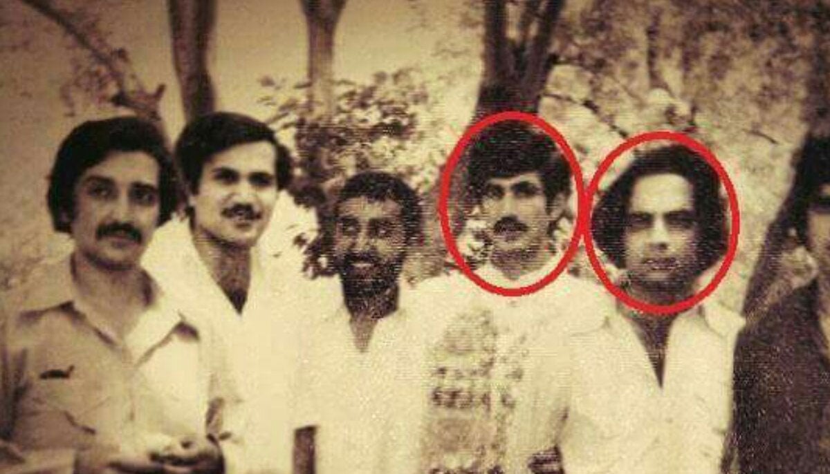 Ch. Nisar (right) at Pervez Khattaks (wedding in 1978.—X@Mumtazz_Maneka
