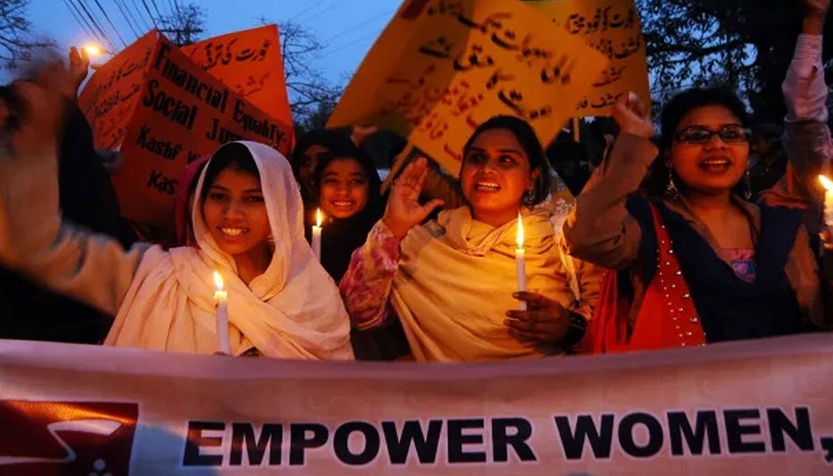 Women participate in a protest. — AFP/File