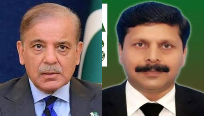 Shehbaz Sharif (left) and Afzaal Azeem Pahat. — Reuters/Geo Election Cell