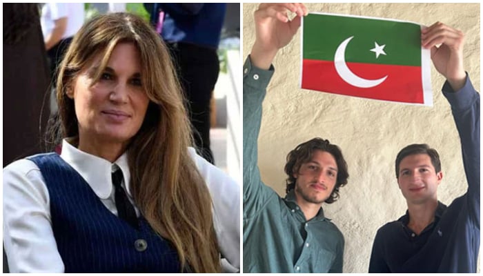 PTI founder Imran Khans ex-wife Jemima Khan (left) and her sons Kasim Khan and Suleman Khan. — AFP/X/Kasim_Khan_1999