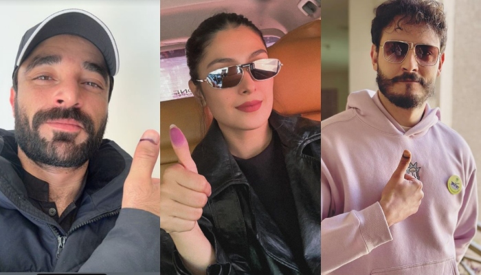 Hamza Ali Abbasi (left), Ayeza Khan (centre) and Osman Khalid Butt. — Instagram/@realhamzaaliabbasi/@ayezakhan.ak/@aclockworkobi