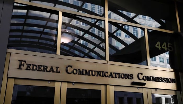 Signage is seen at the headquarters of the Federal Communications Commission in Washington, D.C., U.S., August 29, 2020. — Reuters