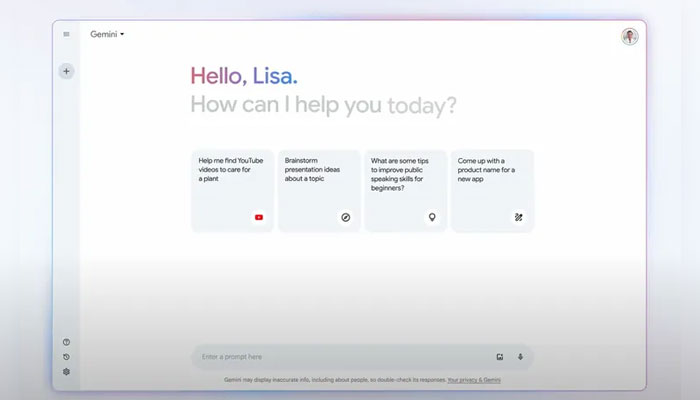 This image shows the Gemini chatbots window. — The Verge via Google
