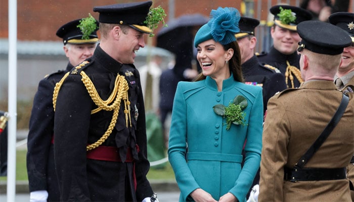 Kate Middleton reacts as Prince William returns to royal duties