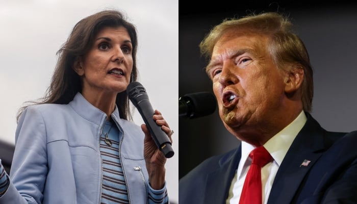 This combination of images shows Republican presidential candidates Donald Trump (right) and Nikki Haley. — Reuters/Files