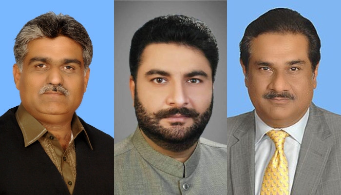 Independents (L-R) Dr Nisar Ahmad Jutt, Khurram Munawar Manj and Raza Hayat Hiraj. — Facebook/NA website